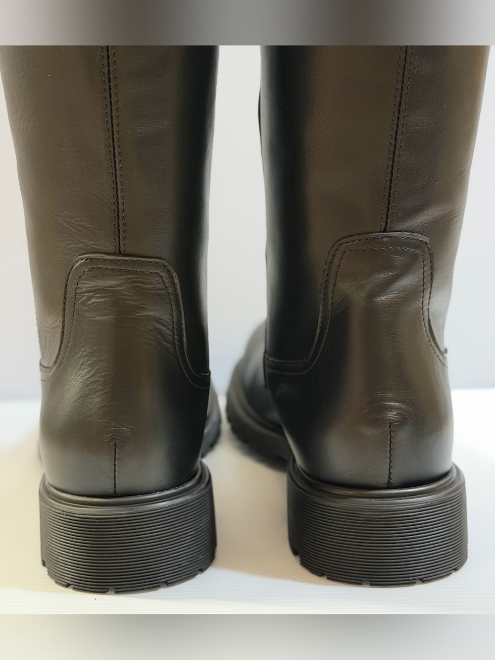 La Canadienne "Harry" Waterproof Black Leather Shearling-Lined Knee-High Boots - Picture 4 of 15